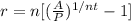 r=n[(\frac{A}{P})^{1/nt}-1]