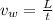 v_w = \frac{L}{t}