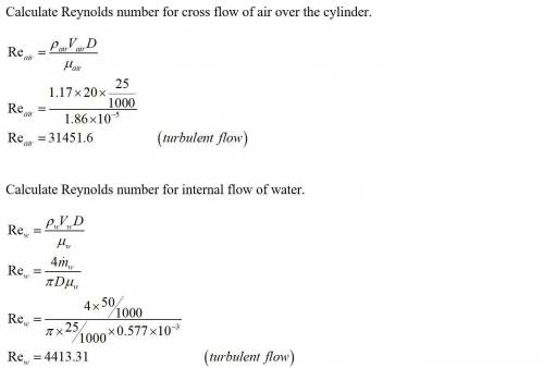 Water flows inside a smooth circular thin-walled tube of diameter D = 25 mm at a mass flow rate of 5