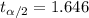 t_{\alpha/2}=1.646