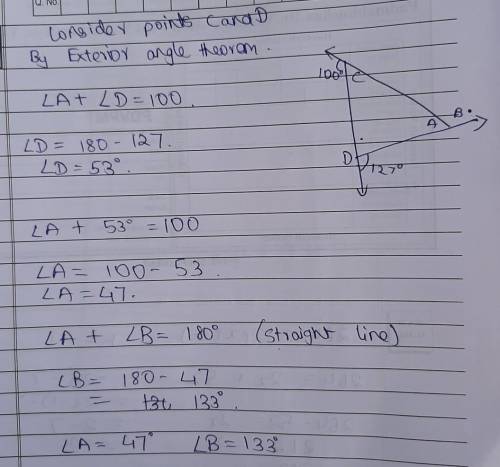 Follow these steps to apply what you have learned about the angles of a triangle. Find m∠B : 100° +