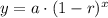 y=a\cdot (1-r)^x