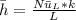 \bar {h} = \frac{N \bar {u} _L *k}{L}