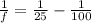 \frac{1}{f}  = \frac{1}{25} - \frac{1}{100}