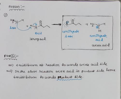 In Part 1, draw the mechanism for the most likely proton transfer reaction between methanol and buta