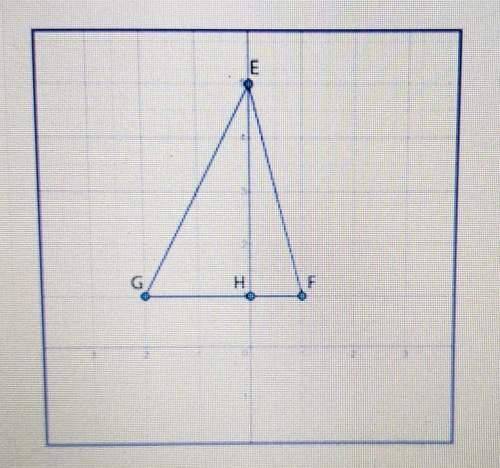 Triangle EFG is dilated by a scale factor of 2 centered at (0,2) to create triangle E'F'G'. which st