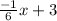 \frac{-1}{6} x + 3