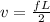 v =  \frac{fL }{2}