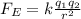 F_E=k\frac{q_1q_2}{r^2}