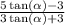 \frac{5\tan(\alpha)-3}{3\tan(\alpha)+3}