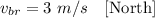 v_{br}=3\ m/s \quad [\text{North}]