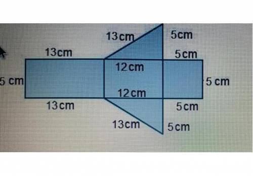 What is the surface area of the solid that this net can form?106 square centimeters150 square centim