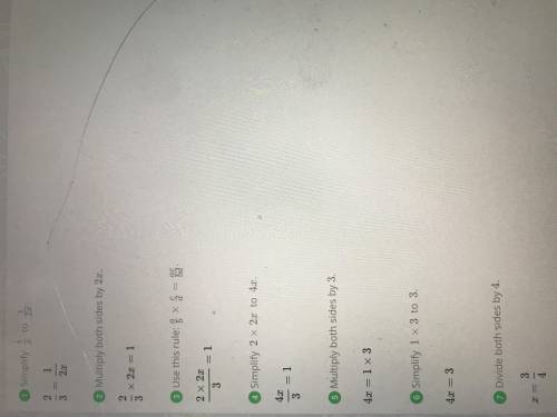 2/3=(1/2)/x solve for x