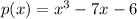 p(x)=x^3-7x-6