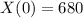 X(0) = 680