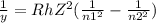 \frac{1}y}  = Rh Z^{2} (\frac{1}{n1^{2} }  - \frac{1}{n2^{2} })