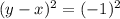 (y-x)^2=(-1)^2