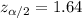 z_{\alpha/2}=1.64