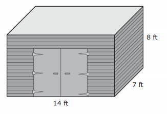 Mr. Suárez wants to paint his storage shed. He needs to calculate the lateral surface area of the sh