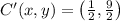 C'(x,y) = \left(\frac{1}{2}, \frac{9}{2}\right)
