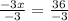 \frac{-3x}{-3}=\frac{36}{-3}\\\\