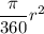 \dfrac{\pi}{360} r^{2}