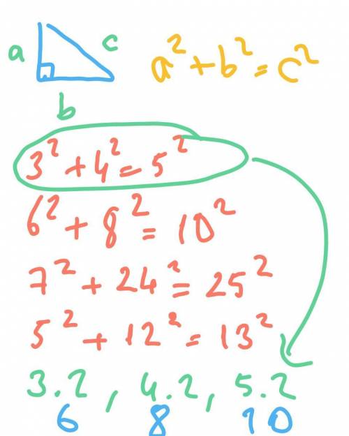 Which side lengths form a right triangle