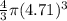 \frac{4}{3} \pi (4.71)^3