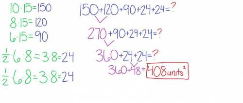 Find the Surface Area of this triangular prism.