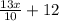 \frac{13x}{10}+12