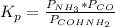 K_{p} = \frac{P_{NH_{3}}*P_{CO}}{P_{COHNH_{2}}}