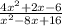 \frac{4x^2+2x-6}{x^2-8x+16}