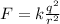 F=k\frac{q^2}{r^2}