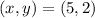 (x,y) = (5,2)