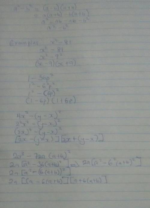 How do you factor binomials using difference of squares?