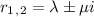 r_1_,_2=\lambda \pm \mu i