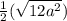 \frac{1}{2}(\sqrt{12a^2})