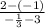 \frac{2- (-1)}{-\frac{1}{3} - 3 }