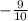 -\frac{9}{10}