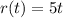 r(t)=5t