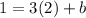 1=3(2)+b