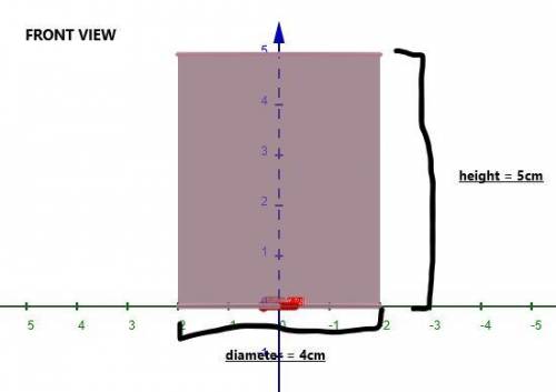Q6. The diagram shows the plan, front elevation and side elevation of a solid shape, drawn on a cent