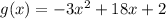 g(x)=-3x^2+18x+2