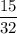 \dfrac{15}{32}