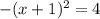 -(x+1)^2=4