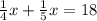 \frac{1}{4} x+\frac{1}{5} x=18