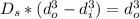 D_{s}*(d_{o}^{3} - d_{i}^{3}) = d_{o}^{3}