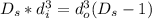 D_{s}*d_{i}^{3} = d_{o}^{3}(D_{s} - 1)