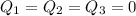 Q_1=Q_2=Q_3 = 0