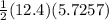 \frac{1}{2}(12.4)(5.7257)